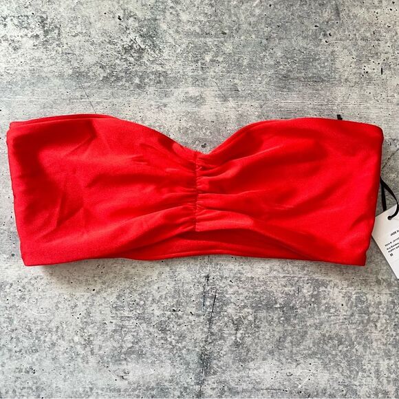 Jade Swim Ava Bandeau Poppy Sheen M - Picture 1 of 5